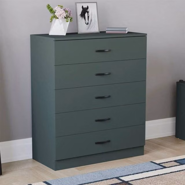 SPETLEK Modern Green Drawer Chest of Drawers, W/D/H: 100 x 60 x 90 cm – 1