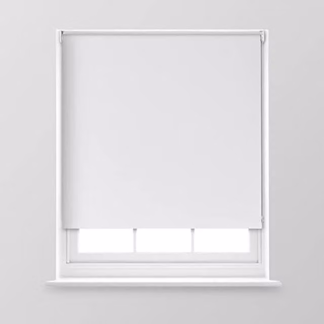 A.Unique Home Premium Trimmable Thermal Blackout Roller Window Blind, White, W: 180 cm, H: 170 cm