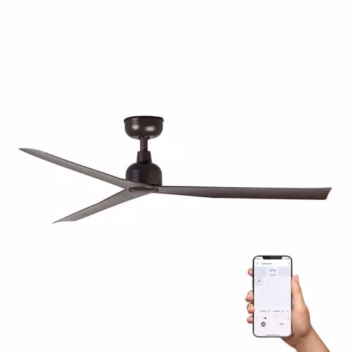 Netlighting Marine Medium 3 Blade Ceiling Fan in Dark Brown with Tuya Smart App Control – 1