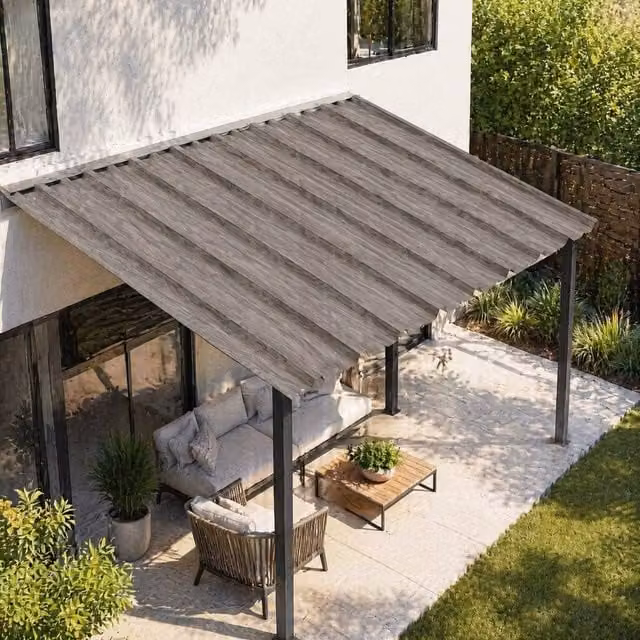 STILVORA Set of 12 Grey Steel Enamel Roof Sheet Panels – 1