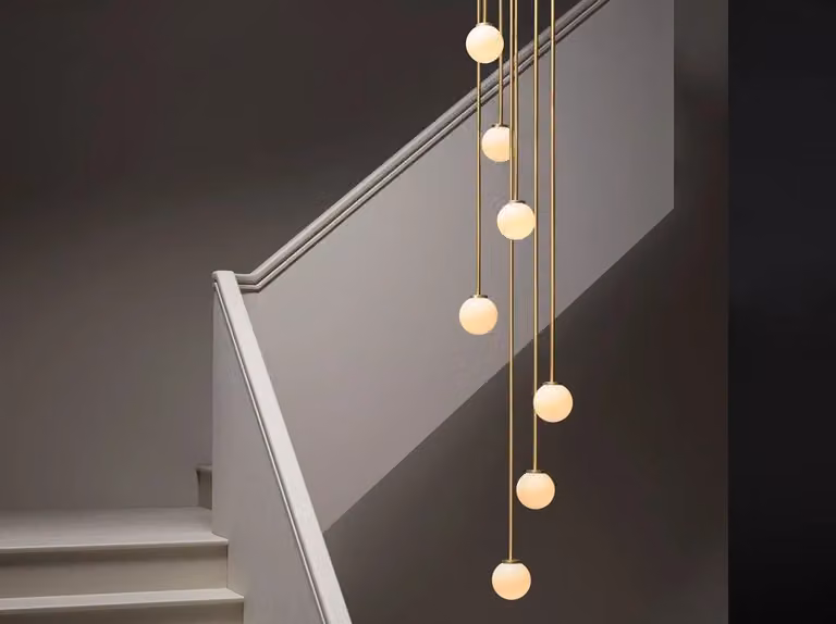 CTO Lighting Mezzo Cluster Round 3 Pendant Light in White and Gold/Brass