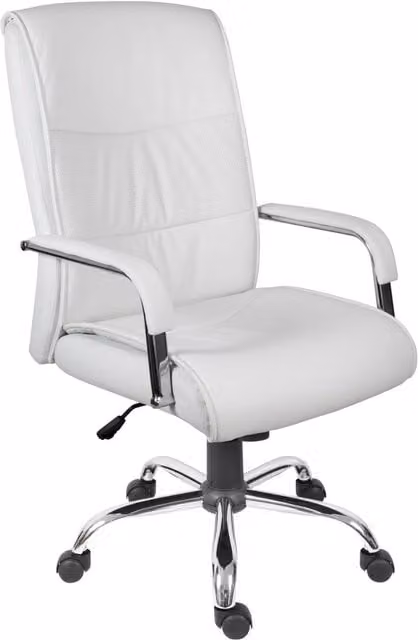 Teknik Kendal Modern Task Chair in White with Armrests and Castors