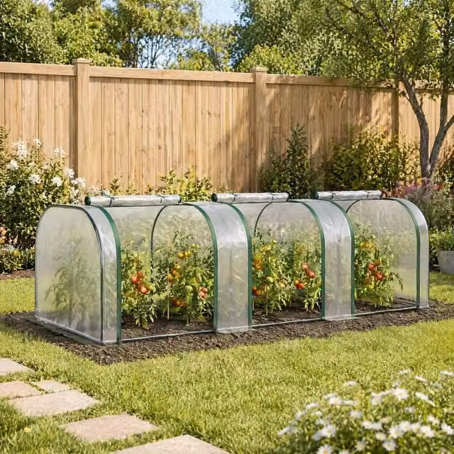 STILVORA Plant Greenhouse with Transparent Zipper Door and Steel Frame – 1