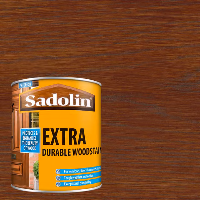 Sadolin Extra Durable Water Repellent Woodstain, Teak Brown, 5 l
