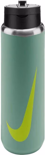Nike Recharge Stainless Steel Straw Bottle in Green, 709 ml