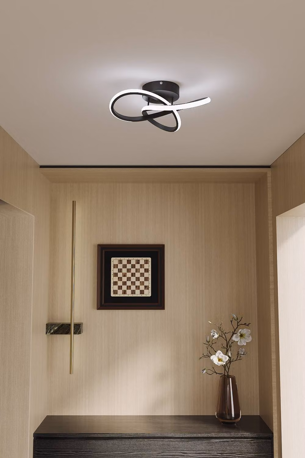 Garden Sanctuary Modern LED Ceiling Light in Black – 2
