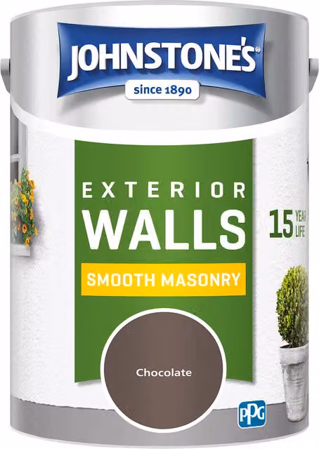 Johnstone's Smooth Masonry Paint in Brown, 5l