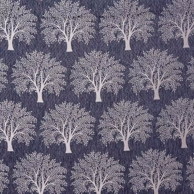 Terrys Levanto Fabric Indigo Blue and White Nature Patterned Adult Textiles