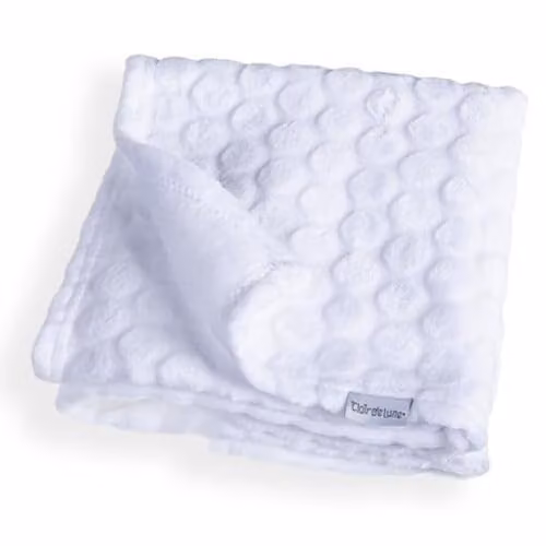 Clair de Lune Marshmallow Super Soft Baby Blanket, White, W/D/H: 90 x 70 cm