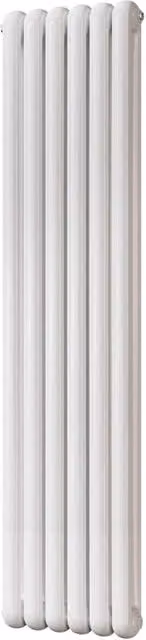 UK Radiators Sherwood White Round Top Column Radiator, W: 437 mm, H: 1800 mm