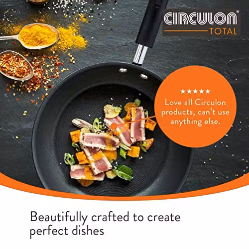 Circulon Total Induction Non Stick Wok, Black, Diameter: 30 cm – 6
