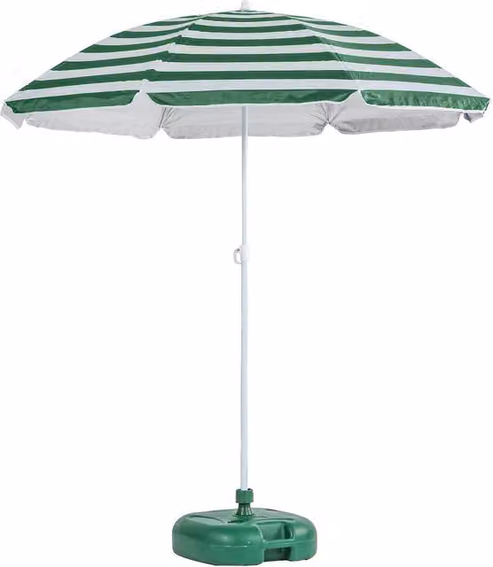 Harbour Housewares Metal Beach Parasol in Green Stripe