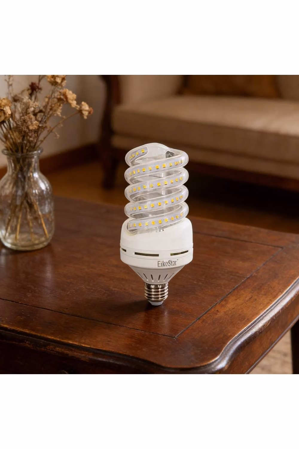 KDMD 13W Spiral LED Light Bulb E27, 1200 Lumen, Cool White, Height: 13.5 cm – 2