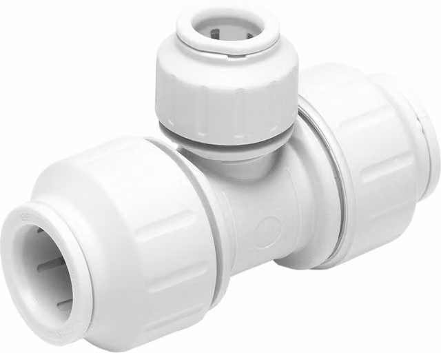 John Guest Speedfit Reducing Tee, White, Pack of 10