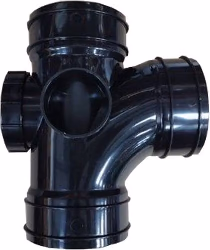FloPlast Solvent Weld Soil Access Branch, 92.5 Degree, 110mm, Black