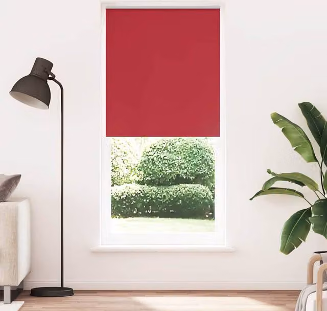 Berkfield Home Red Blackout Thermal Insulating Roller Blind W/H: 120 x 230 cm – 1