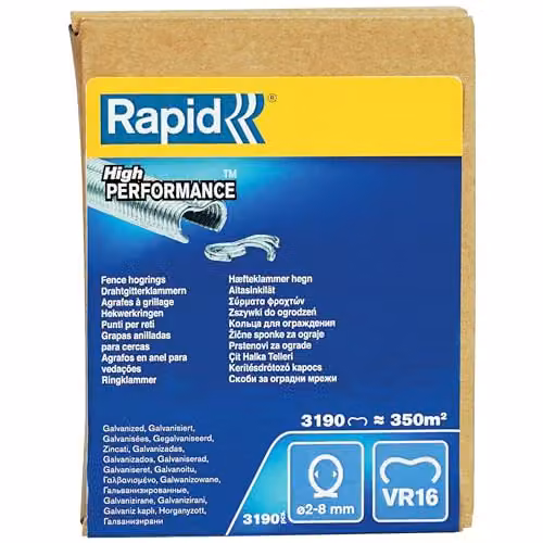 Rapid VR16 Galvanised Steel Fence Hogrings, 3190 Pieces in Grey