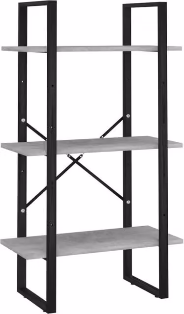 Berkfield Home Industrial Storage Shelf in Concrete Grey with Adjustable Shelves, W/D/H: 60 x 30 x 105 cm