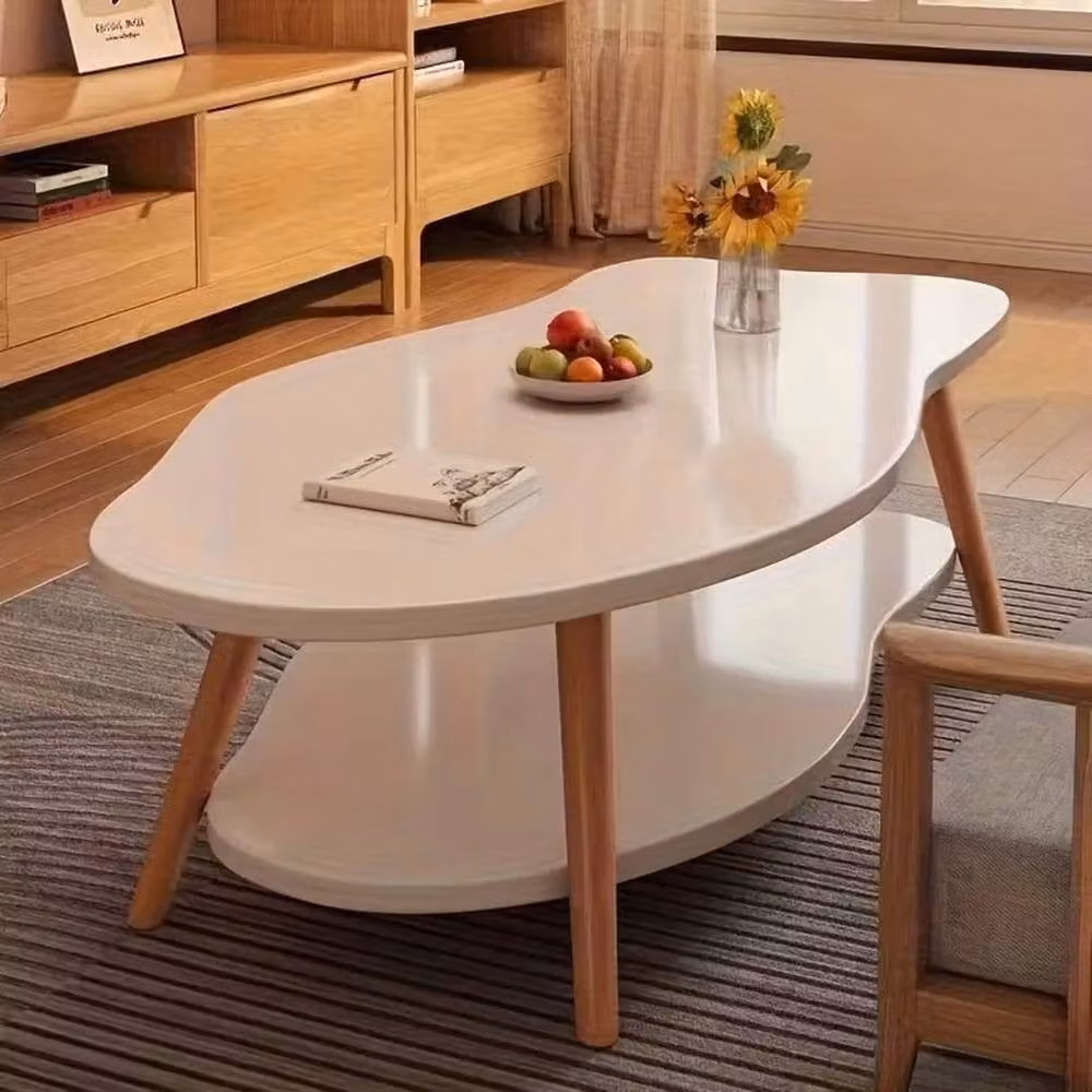 PAWNORA Modern 2-Tier Cloud Coffee Table in White – 2
