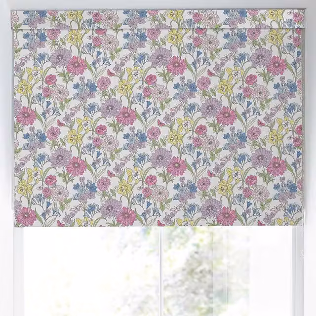 Laura Ashley Gilly Multi-Colour Floral Blackout Made to Measure Roller Blind
