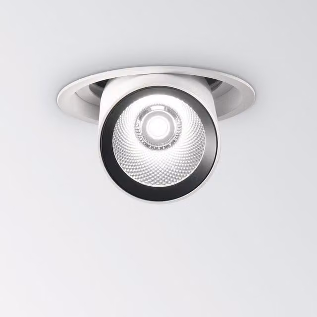 Ideal Lux Nova Round LED Recessed Downlight, White, Diameter: 15 cm