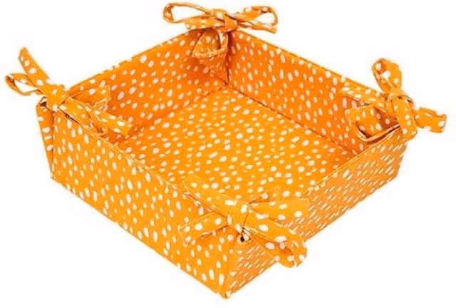 dexam Sintra Cotton Spotted Bread Basket in Yellow and Multicolour – 1