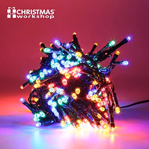 The Christmas Workshop 240 LED Multi-Coloured Static String Lights, 16.7 Metres, Mains Operated – 2