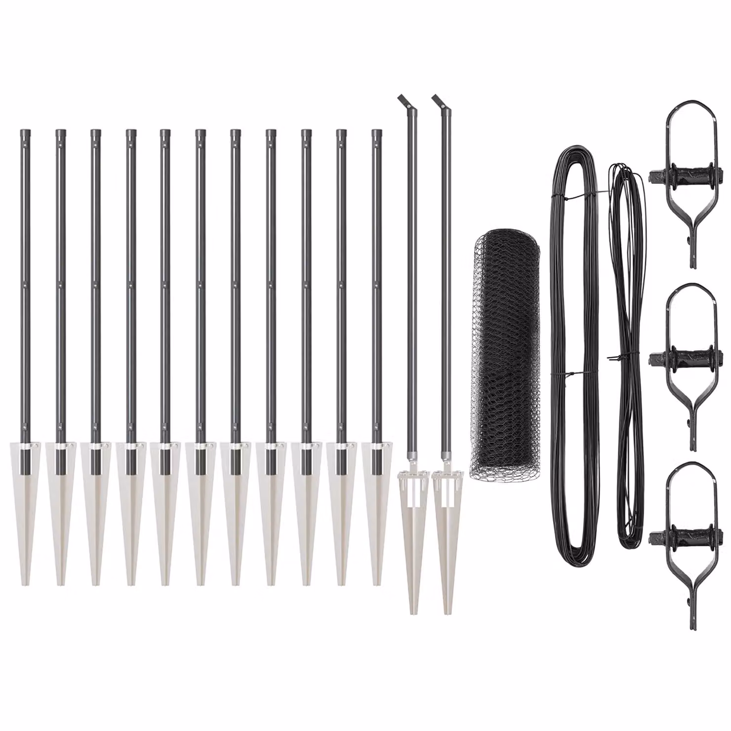 Berkfield Home Grey Metal Fencing Set of 2, W: 1 m, H: 25 cm – 2
