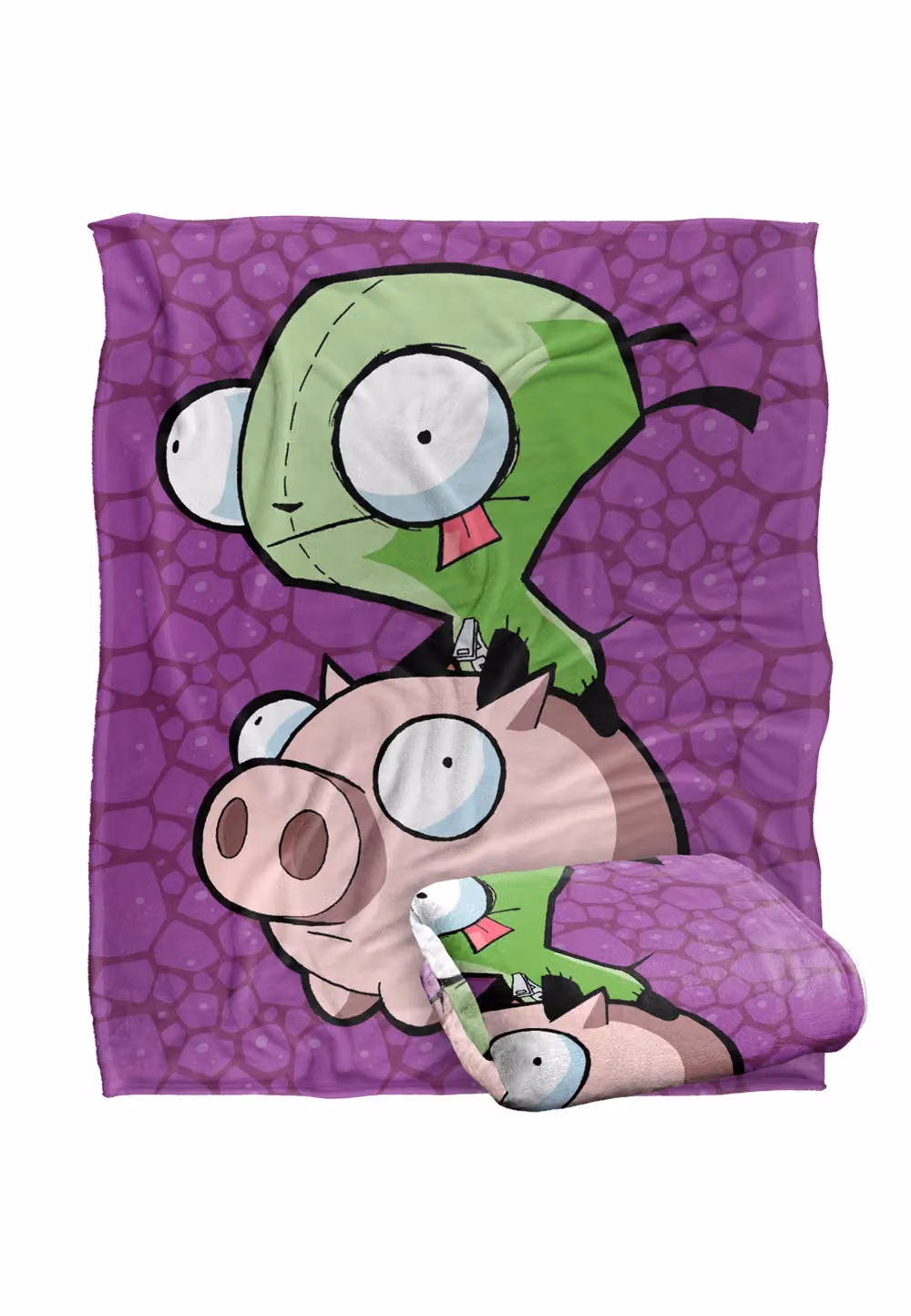 Nickelodeon Invader Zim Pig Riding Silky Touch Super Soft Throw Blanket, White and Multicolour, W: 152 cm, D: 127 cm – 2