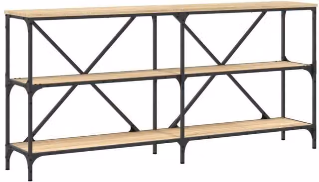 Berkfield Home Sonoma Oak Console Table in Light Tan, W/D/H: 160 x 30 x 75 cm – 1
