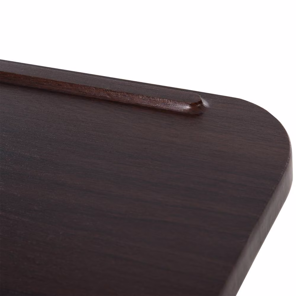Rolipo Height Adjustable C-Shaped Overbed Laptop Table with Wheels in Brown – 5