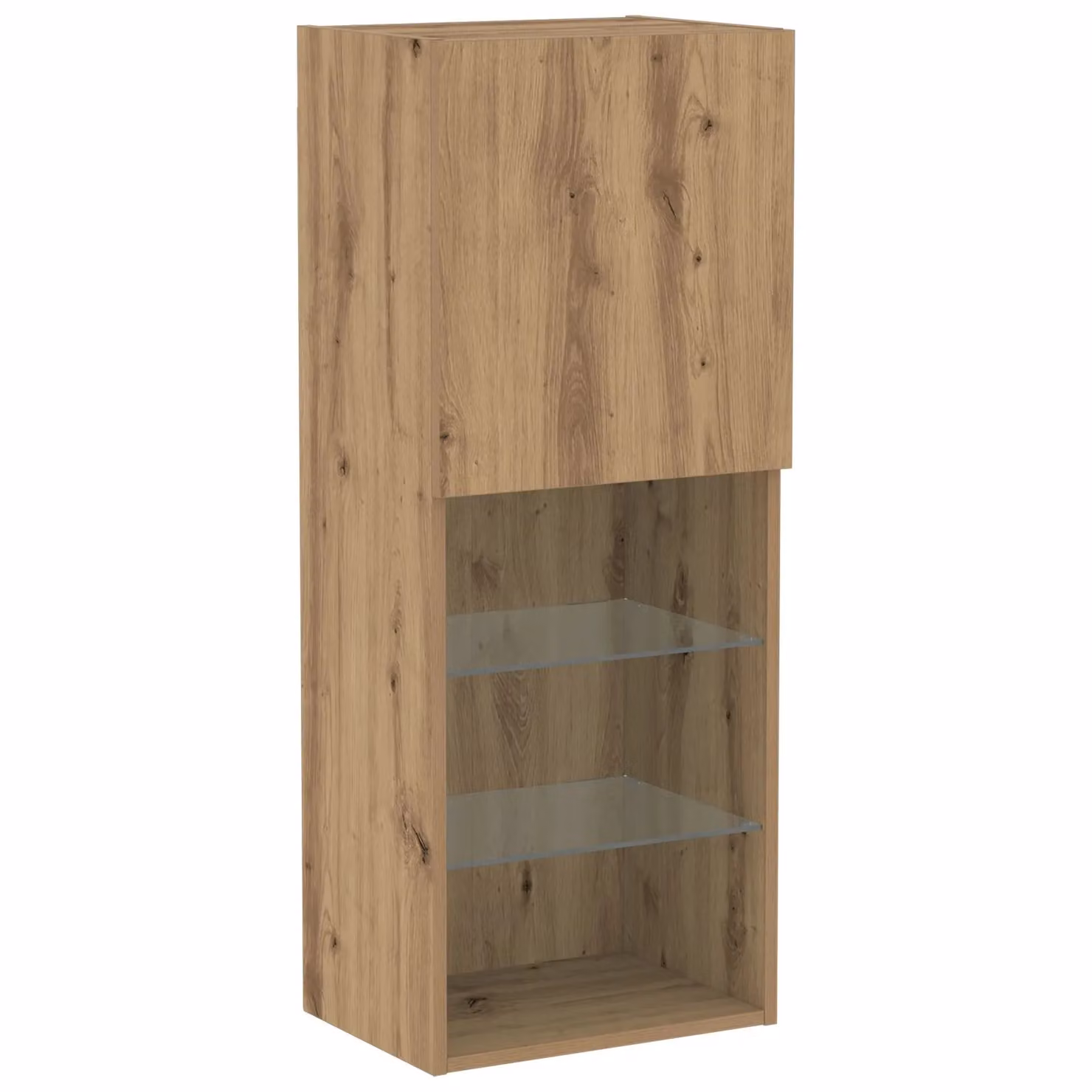 Berkfield Home Modern Artisan Oak TV Cabinet with LED Lights in Brown, W/D/H: 40.5 x 30 x 102 cm – 2