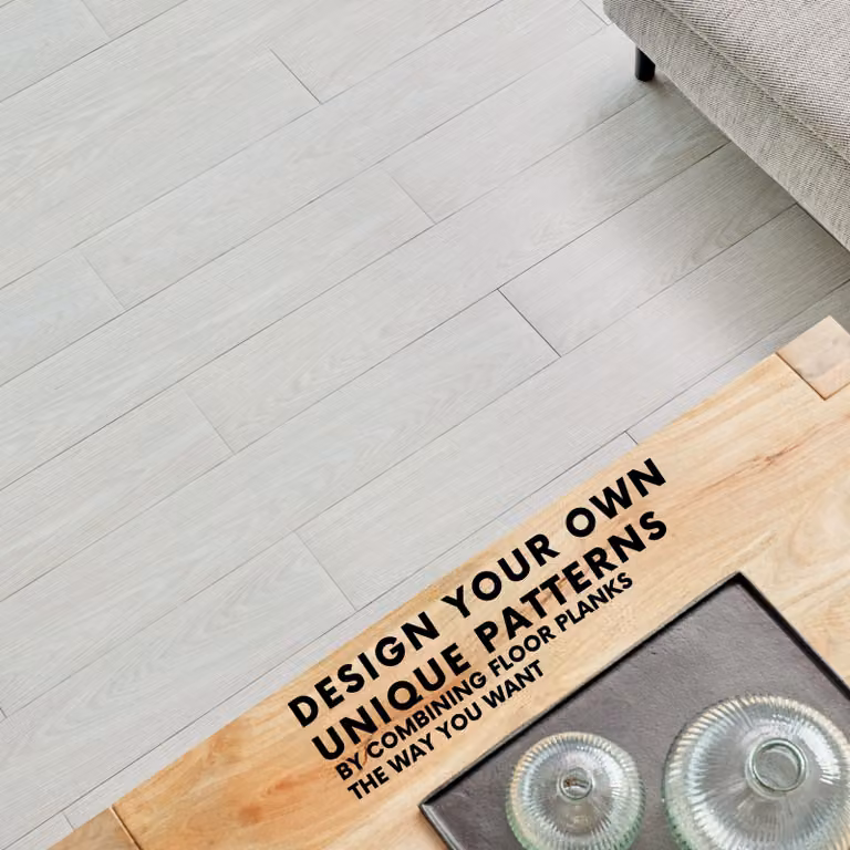 Novecrafto Self Adhesive Wood Look Vinyl Floor Planks, 7 Pack, White, W: 91.4 cm, H: 15.2 cm