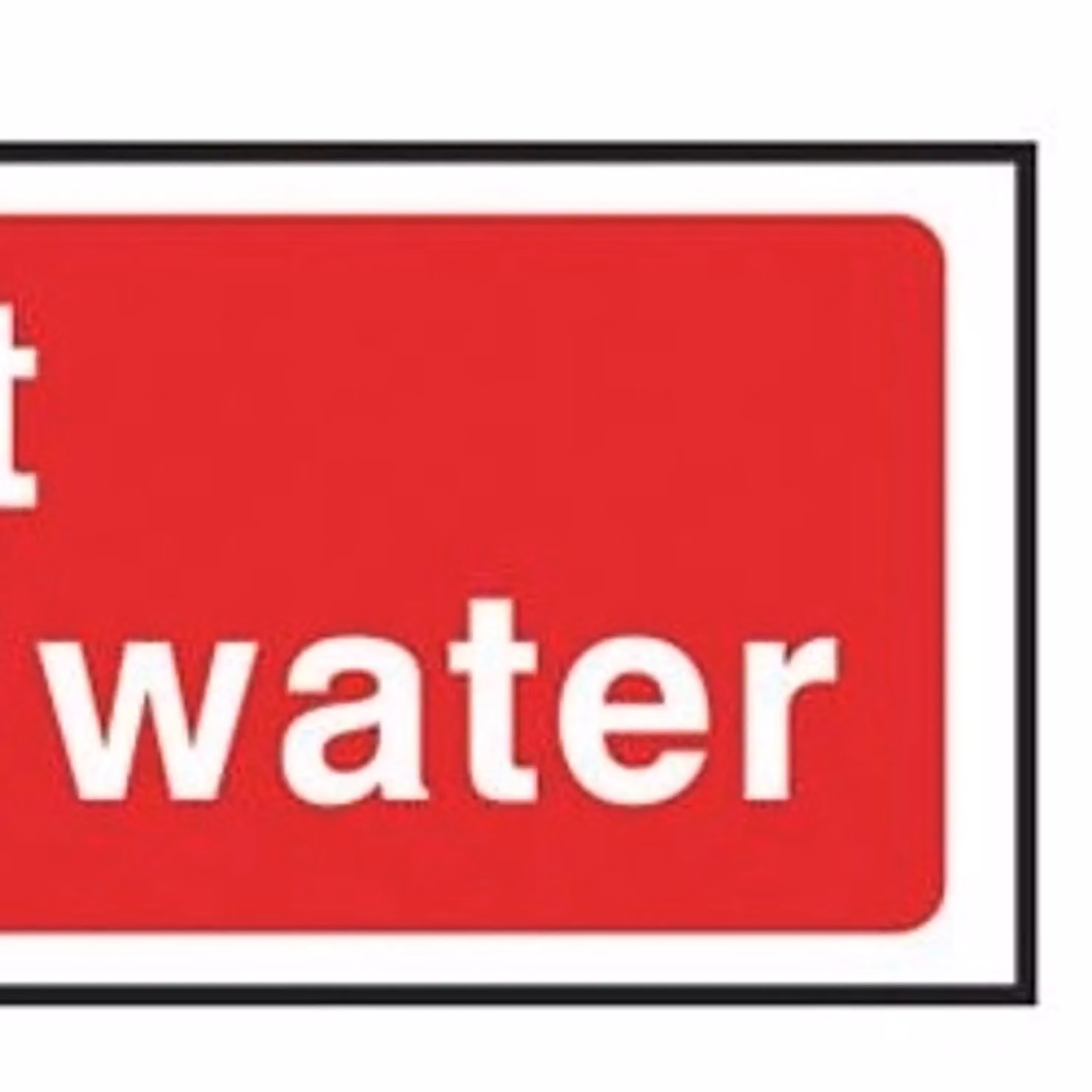 Scan Not Drinking Water PVC Sign, Red and Multicolour, W: 20 cm, H: 5 cm – 2