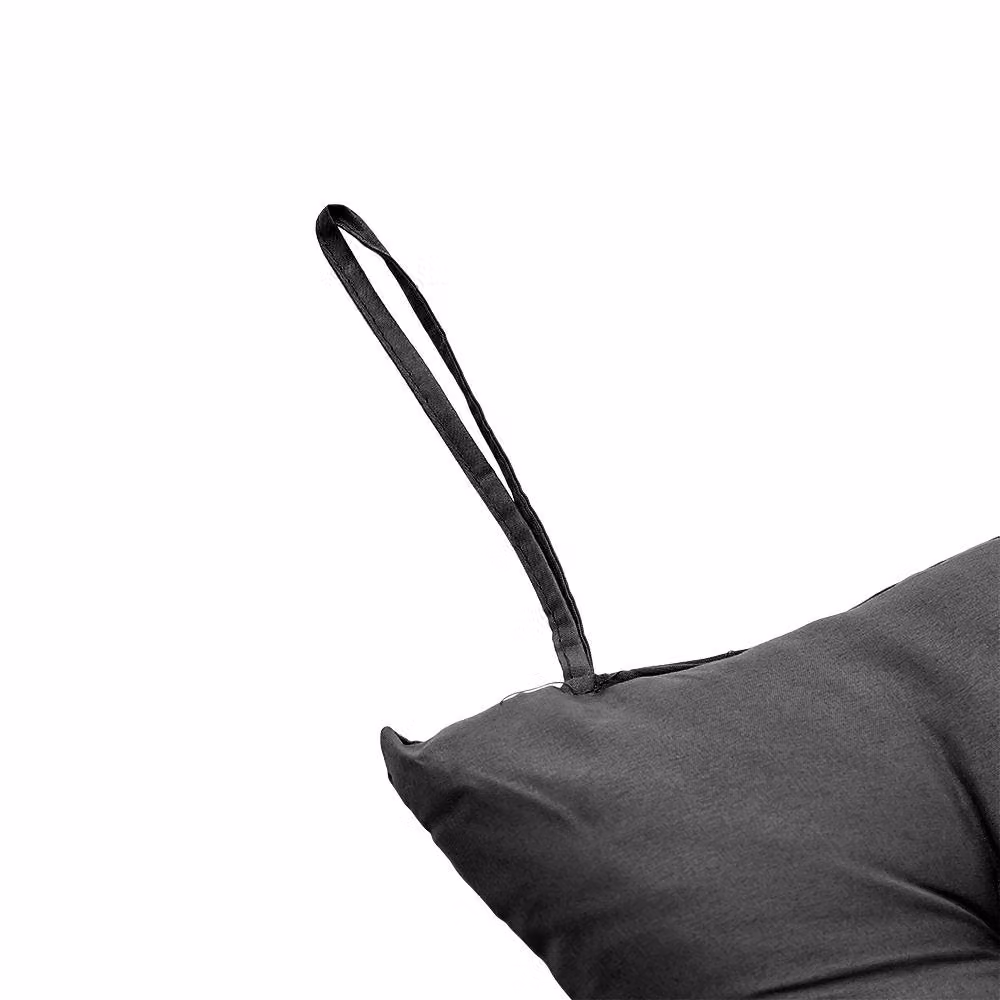 Garden Sanctuary 4-Piece Soft Thicken Tatami Seat Cushion Set in Black Polyester – 5