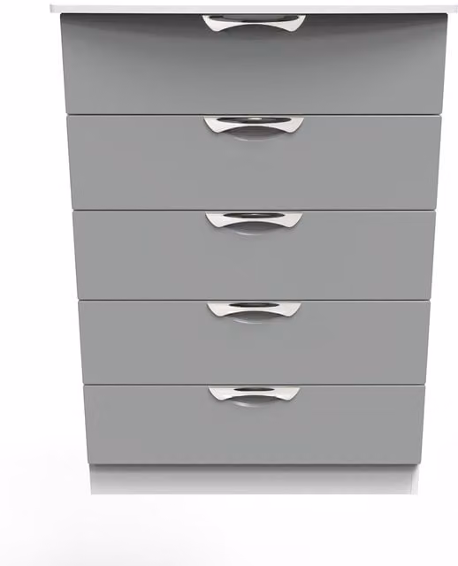 2 U Holborn 5 Drawer Chest in Dark Grey, Ready Assembled – 1