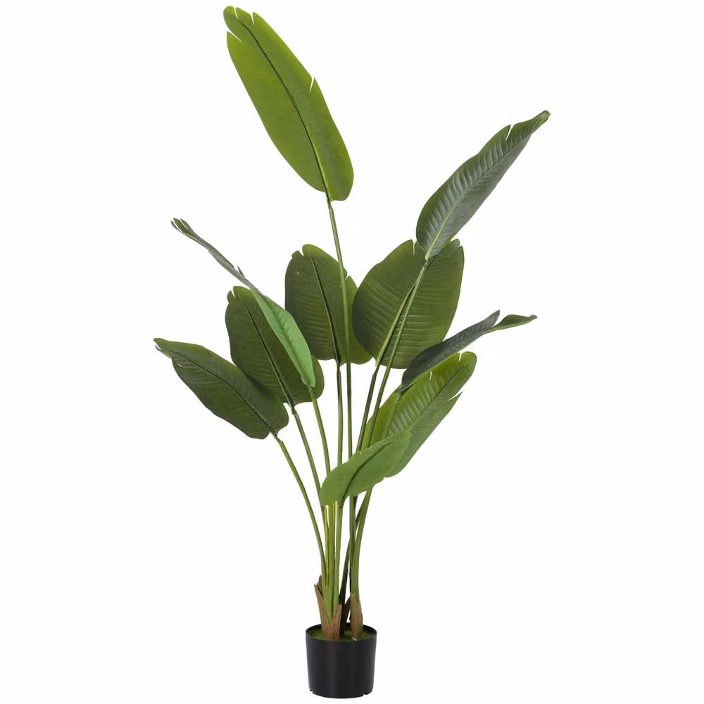 STILVORA Artificial Bird of Paradise Plant in Green Pot, Height: 160 cm – 3