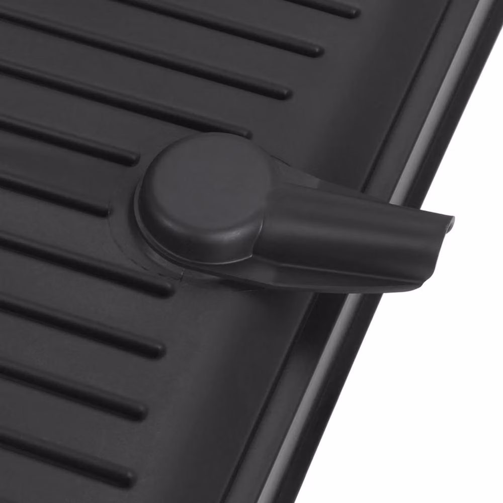 Garden Sanctuary Kitchen Dish Drainer Rack with Retractable Drip Tray and Glass Details in Black – 5