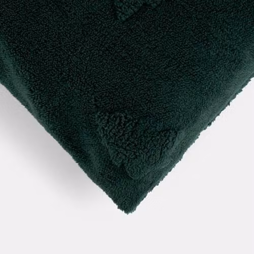 OHS 2 Pack Tufted Winter Tree Sherpa Cushion Covers, Green, W/D/H: 45 x 45 x 45 cm – 3