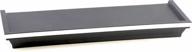 GEEZY Black Floating Wall Mounted Shelf with Integrated Blue LED Neon Light