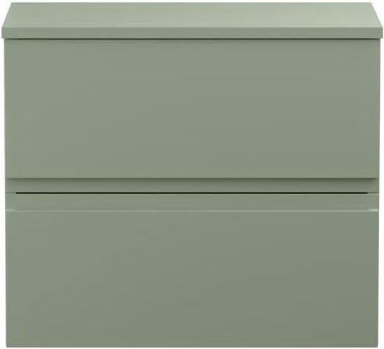 Balterley Mavesyn 2 Drawer Wall Hung Vanity Unit, Satin Green, W: 60 cm