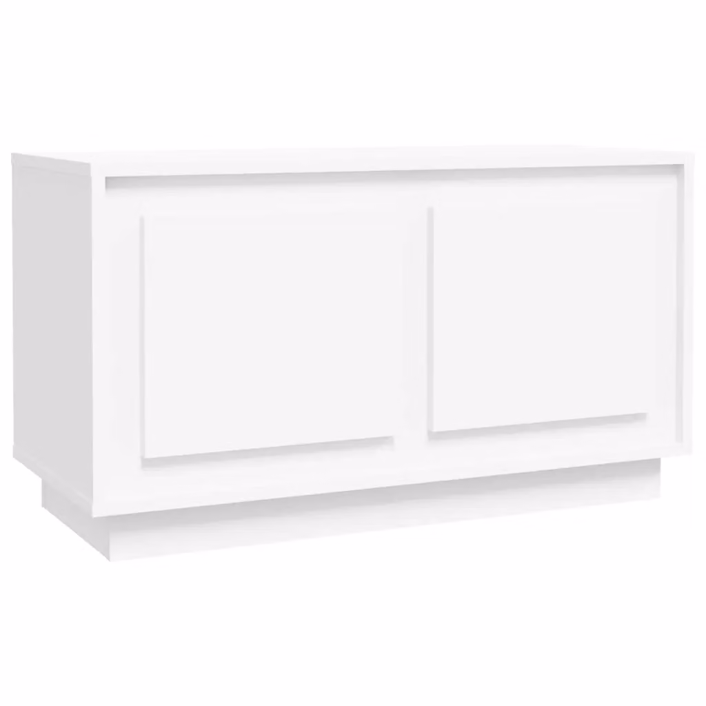 Berkfield Home Modern White TV Cabinet in Matt MDF, W/D/H: 80 x 35 x 45 cm – 2
