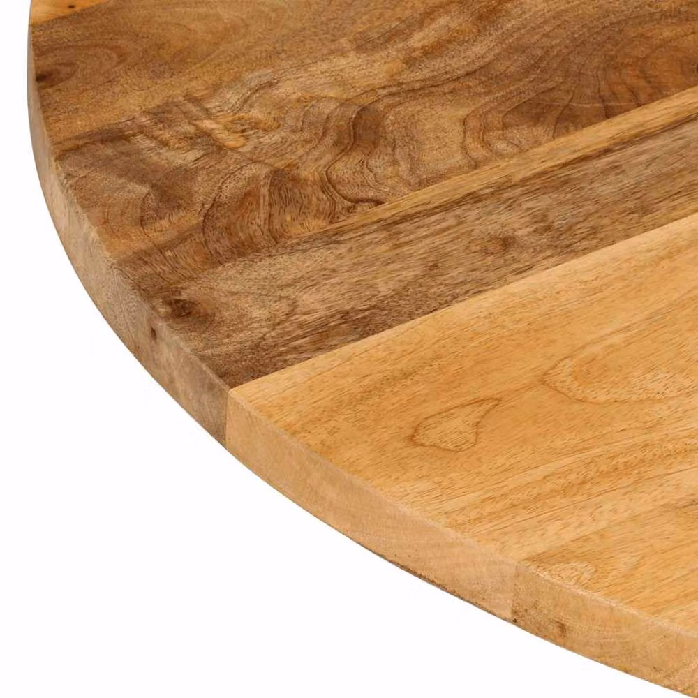 Berkfield Home Round Solid Wood Mango Table Top, Brown, Diameter: 40 cm, Height: 2.5 cm – 3