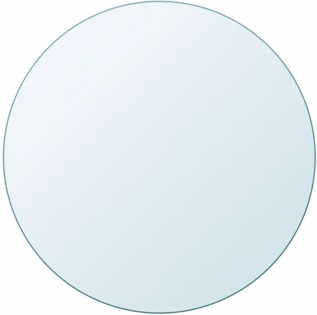Berkfield Home Round Tempered Glass Table Top, Diameter: 80 cm, Clear