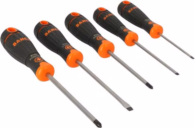 Bahco 5 Piece Black Steel Screwdriver Set