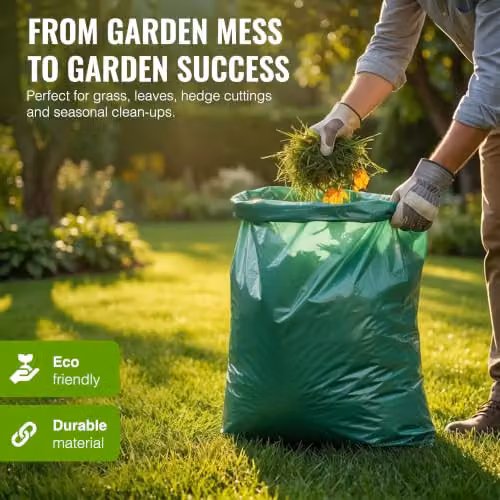 EcoBag 10 Pack Extra Strong Heavy Duty Garden Sacks, 100L, W: 73.6 cm, H: 99 cm – 2