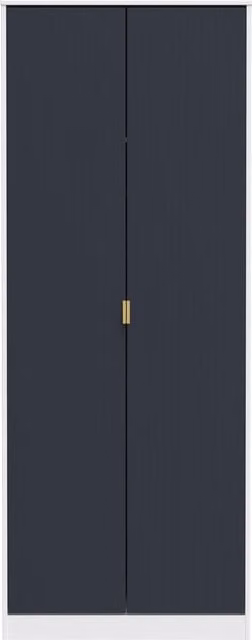 Ready Assembled 2 U Bexley 2 Door Wardrobe in Dark Blue and Gold – 1