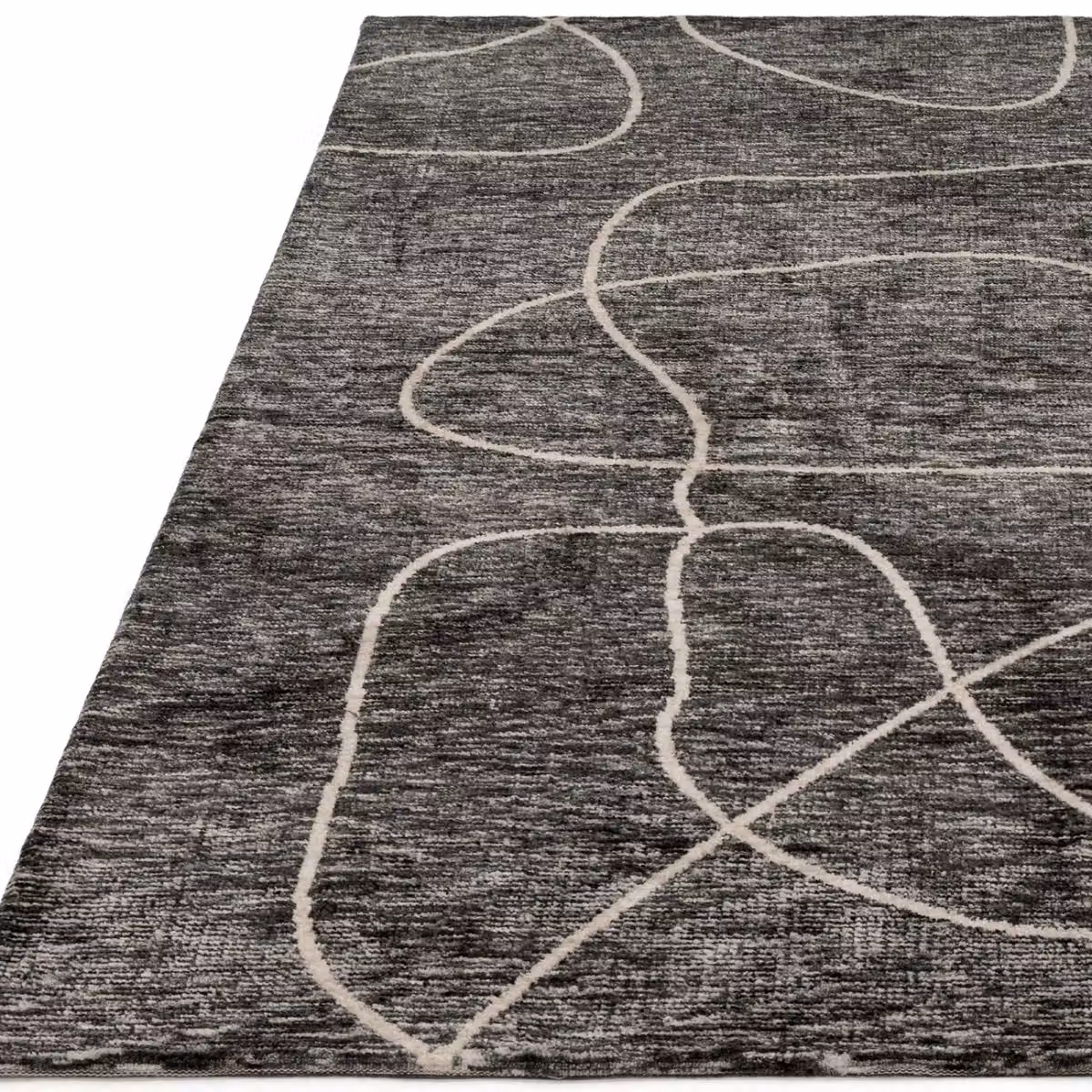 The Rug Shop UK Black Modern Abstract Machine Woven Area Rug, W/D/H: 160 x 230 cm – 2