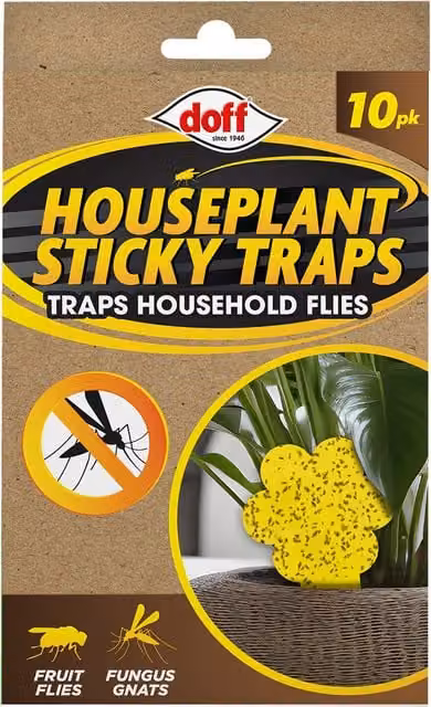 Doff Yellow Sticky Traps for Indoor Plant Pest Control