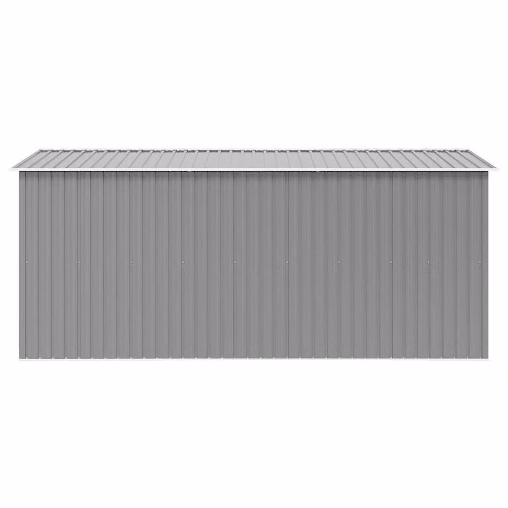 Berkfield Home Garden Shed in Grey Galvanised Steel, W/D/H: 257 x 392 x 181 cm – 2
